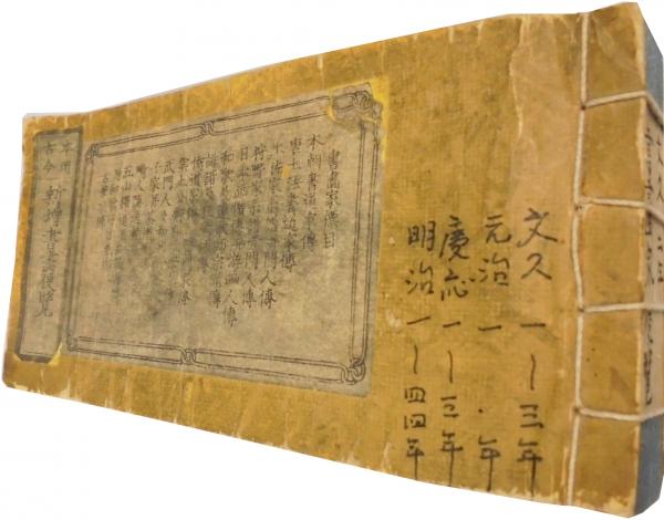 本朝古今新増書画便覧 文久2年改刻 河津山白