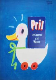 Pril 1960年代 ヨーロッパ・ヴィンテージ・ポスター/プリル洗剤シリーズ5枚/ヘルベルト・ロイピン画