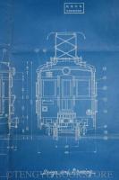 ELECTRIC CAR TYPE  モハ34 1/30 竣工図表