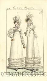 ファッション・プレート Journal des dames et des modes  [19世紀フランス アンティークプリント 1枚物]