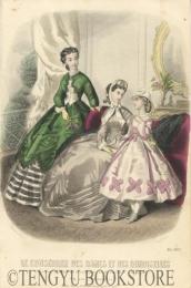 ファッション・プレート Le Conseiller des dames et des demoiselles [19世紀フランス アンティークプリント 1枚物]