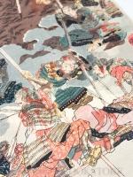 川中島ノ合戦ニ山本勘介入道討死図 3枚続揃【歌川国芳 弘化期～嘉永期 浮世絵】