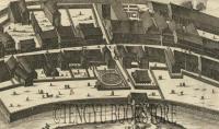 De Logie voor NANGASACKI op t Eylandt Schisma 「長崎・出島図」 モンタヌス「日本誌」図版[17世紀 銅版画 一枚物]
