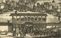 t Hof van den Dayro te Miako「都のダイロの宮殿」(京都図) モンタヌス「日本誌」図版[17世紀 銅版画 一枚物]