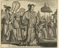 「日本女性図」 モンタヌス「日本誌」図版[17世紀 銅版画 一枚物]