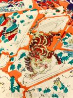 新版清正虎狩飾立 【明治26年 刷物 おもちゃ絵 立版古】