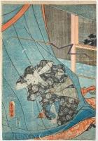 にわか夕立 3枚続揃 【弘化4～嘉永5年頃 歌川国貞 浮世絵】 | ¥28,000