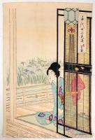 千代田之大奥 花菖蒲 3枚続揃 【明治29年 楊洲周延 浮世絵】
