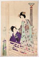 千代田之大奥 花菖蒲 3枚続揃 【明治29年 楊洲周延 浮世絵】