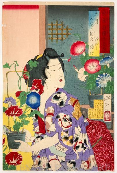 九谷焼　春画　浮世絵　十二ヶ月画 九谷焼 春画 浮世絵 十二ヶ月画