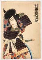 明治座一番目 寿永春大仏供養 3枚続揃 【明治23年 梅堂国政 浮世絵】