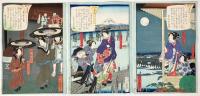 両国八景 8枚揃 【明治2年 落合芳幾 浮世絵】