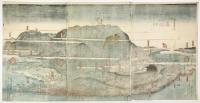 摂州一之谷写真 附源平古戦之図 3枚続揃【安政4年 歌川貞秀 浮世絵】
