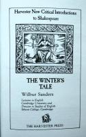 The Winter's Tale (Twayne's New Critical Introductions to Shakespeare)
