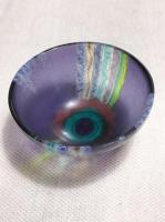 矢野太昭 古代ガラス 盃 共箱  二個セット　作家説明書き1枚付き