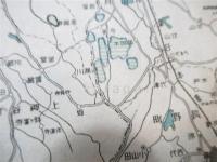 大阪府管内地図　裏面に「綜合土木 地種並開発計画進捗図 大阪｝との鉛筆記入有り