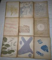 書窓版画帖十連聚　アオイ書房十周年記念　９冊揃い（版画揃い）　限定250/第22番　　織田一磨・川西英・川上澄生・武井武雄・関野準一郎・前川千帆・逸見享・恩地孝四郎・平塚運一