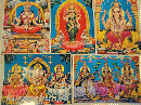 ヒンドゥー教ポスター ヴィンテージ sri kamala ganesh/Shiv Ling Darshan/Shiv Ling/DEEPAVALI POOJA/他 15枚一括　Vintage