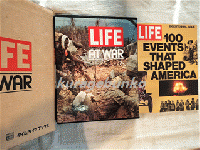 LIFE AT WAR （ライフ戦争写真集 日本語版）　/　付録「LIFE Bicentennial Issue "The 100 events that shaped America"」(英文)付き