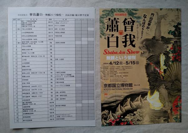 a18図録【特別展覧会 曾我蕭白-無頼という愉悦 円山応挙がなんぼ