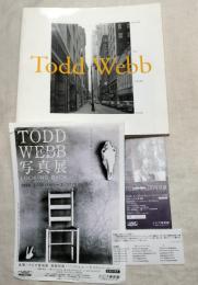 トッド・ウェッブ　写真集　TODD WEBB  ロングピンナップ、ナビオ美術館チラシ（少破れあり）、半券、正誤表付き