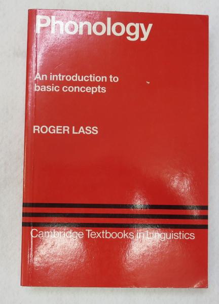 [英書] PHONOLOGY 〈CAMBRIDGE TEXTBOOKS IN LINGUISTICS〉(ROGER LASS) / 浪漫古書店 ...