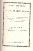 [英書] BIBLICAL QUOTATIONS IN OLD ENGLISH PROSE WRITERS edited WITH THE VULGATE AND OTHER LATIN ORIGINALS : INTRODUCTION ON [OLD ENGLISH BIBLICAL VERSIONS: INDEX OF BIBLICAL PASSAGES, AND INDEX OF PRINCIPAL WORDS (First series)+ 同  Second series 2冊