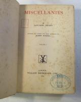 [英書] MISCELLANIES   (Articles and Stirues now first collected by A Mordell)  Vol. I