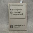 Philosophie als strenge Wissenschaft厳密なる学としての哲学 エドムント・フッサール