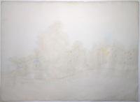 福田眉仙刷り物 「神社の松と浜辺図」