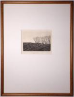 木村茂銅版画額　「丘」