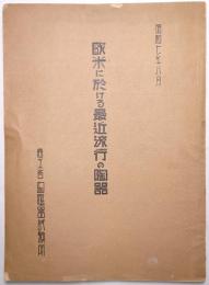 歐米に於ける最近流行の陶器