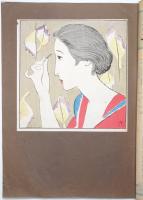 婦人グラフ 第3巻第10号（竹久夢二木版画「霜葉散る」1枚入）