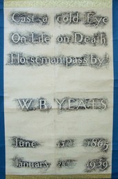 W.B.YEATS (ウィリアム・Ｂ・イェイツ）墓碑名拓本幅