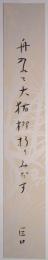 武定巨口短冊　「舟入れて大猫柳折りみだす　巨口」