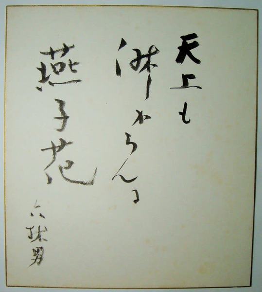 鈴木六林男色紙 天上も淋しからんに燕子花 六林男 古本 中古本 古書籍の通販は 日本の古本屋 日本の古本屋 鈴木六林男色紙 天上も淋しからんに燕子花 六林男 古本 中古本 古書籍の通販は 日本の古本屋 日本の古本屋