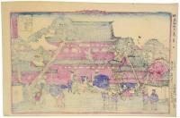 東京名所競 芝 増上寺山門