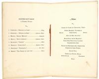 1927年 日本海軍練習艦隊ニューヨーク歓迎晩餐会　公式プログラム・出席者名簿兼配席表