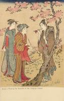 Pictures taken from paintings by Shuncho, the Ukiyoye School