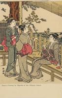 Pictures taken from paintings by Shuncho, the Ukiyoye School
