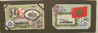 海軍大演習観艦式記念絵葉書アルバム　４枚入