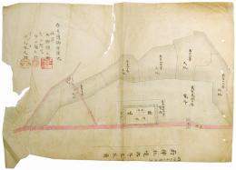 厨神社境内外見取図ほか絵図5枚