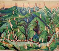 【鳥瞰図】天下の神秘峡 黒部峡谷