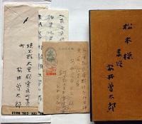 安井曽太郎　「安井曽太郎の署名入り、書簡1通、葉書1通付」