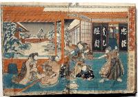 一雄斎国輝画・仮名手本忠臣蔵　木版画全12段
