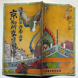 京名所交通図絵　洛東洛西洛南洛北　初三郎鳥瞰図・４図入り