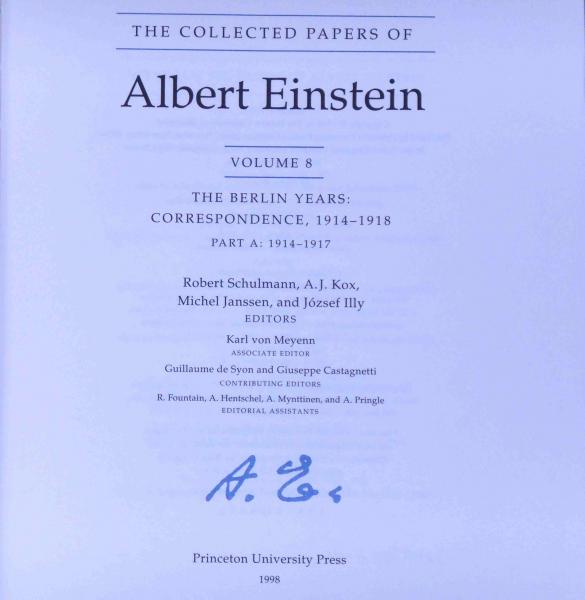 英文 アルバート・アインシュタイン論文集(The Collected Papers of