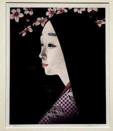 斎藤カオル銅版画　「源氏物語・第七巻・幻」限定85部　サイン入