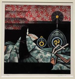 斎藤カオル銅版画　「源氏物語・第七巻・御法」限定85部　サイン入