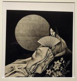 斎藤カオル銅版画　「源氏物語・第七巻・鈴虫」限定85部　サイン入